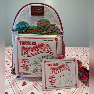 Loungefly Teenage Mutant Ninja Turtles Pizza Box Mini Backpack & Lanyard